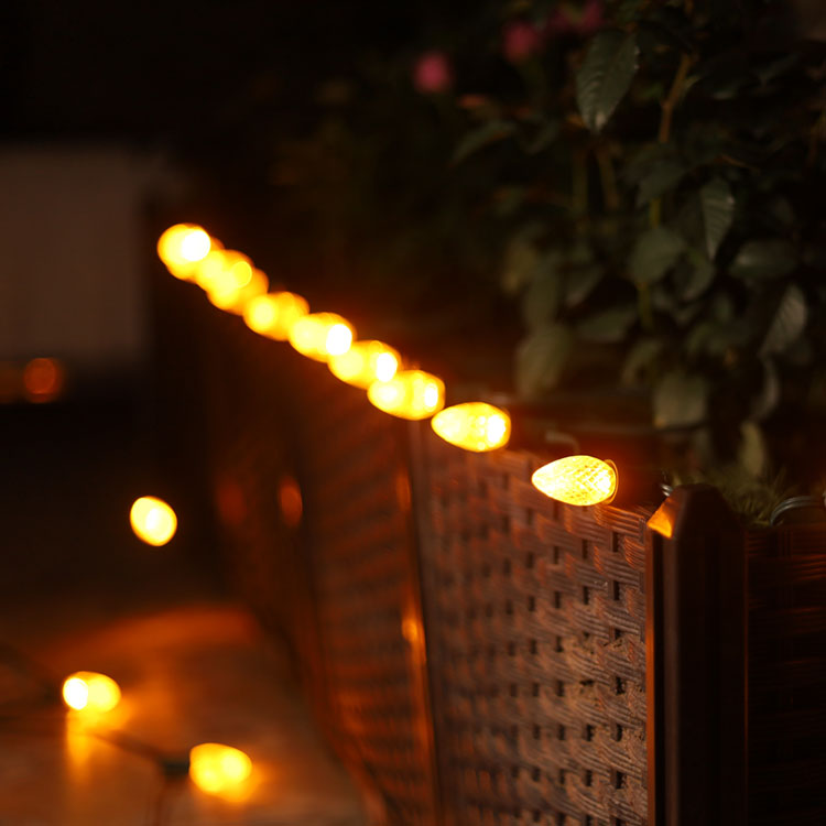 C7 Minleon светодиодные сменные лампы Желтая рождественская лампа UL для наружного использования водонепроницаемая