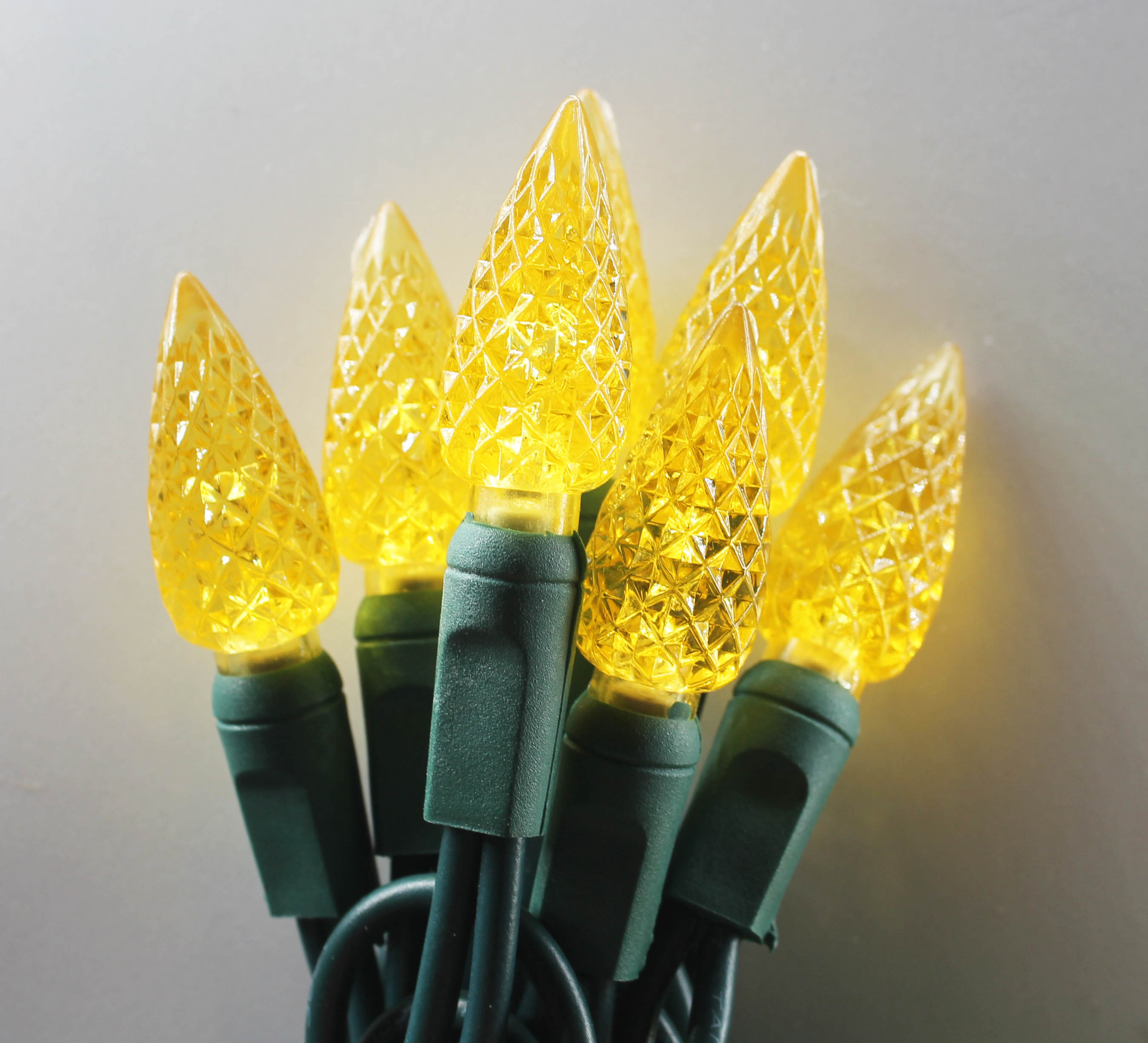 Светодиодные гирлянды C6 Strawberry Желтые рождественские гирлянды UL