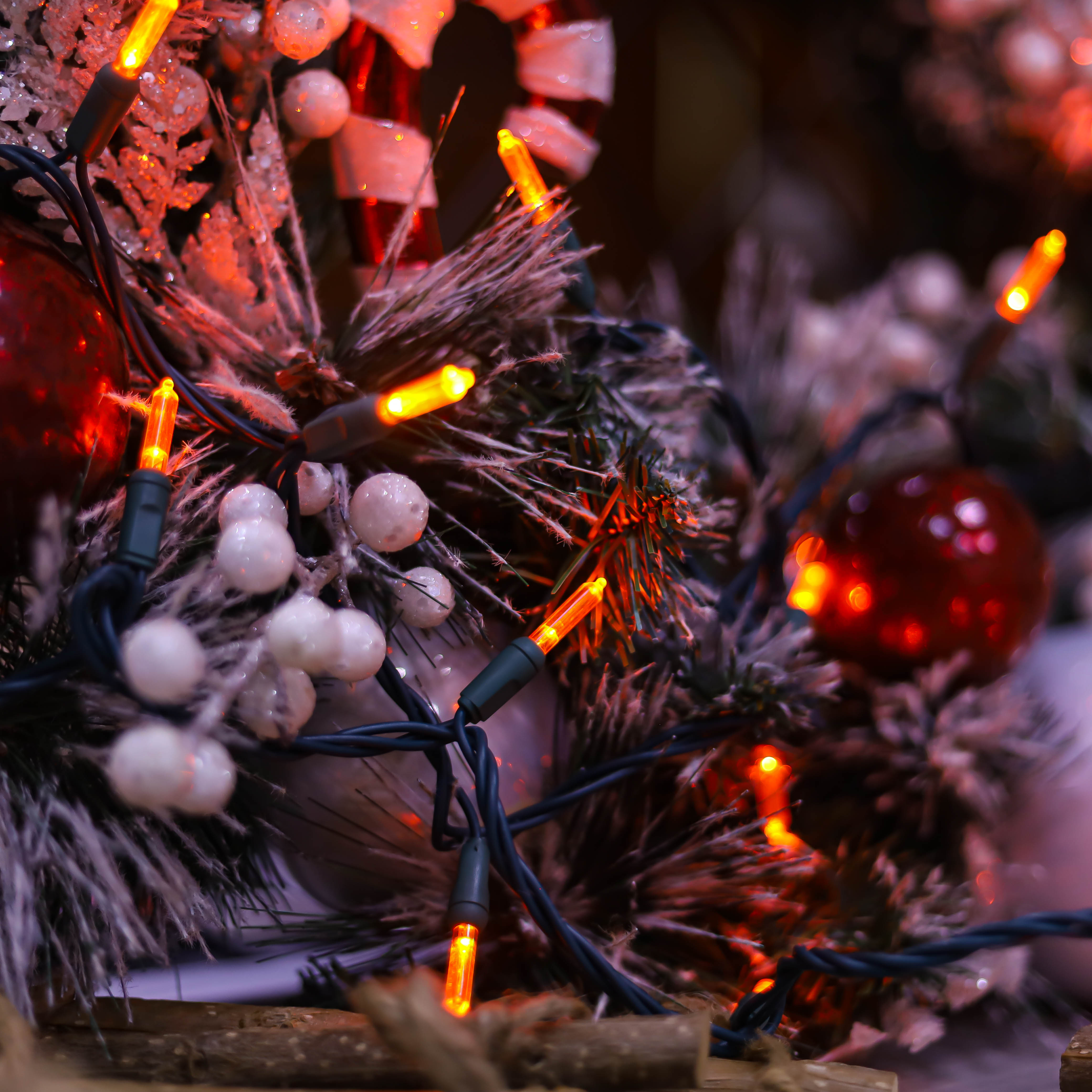 T5 UL Orange Christmas Led String Lights Lights