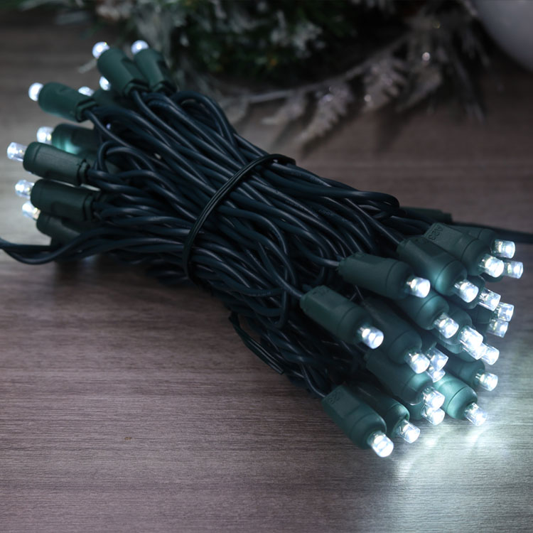 Широкоугольные мини-светодиоды UL String Lights Холодные белые рождественские огни UL для наружного и внутреннего использования 