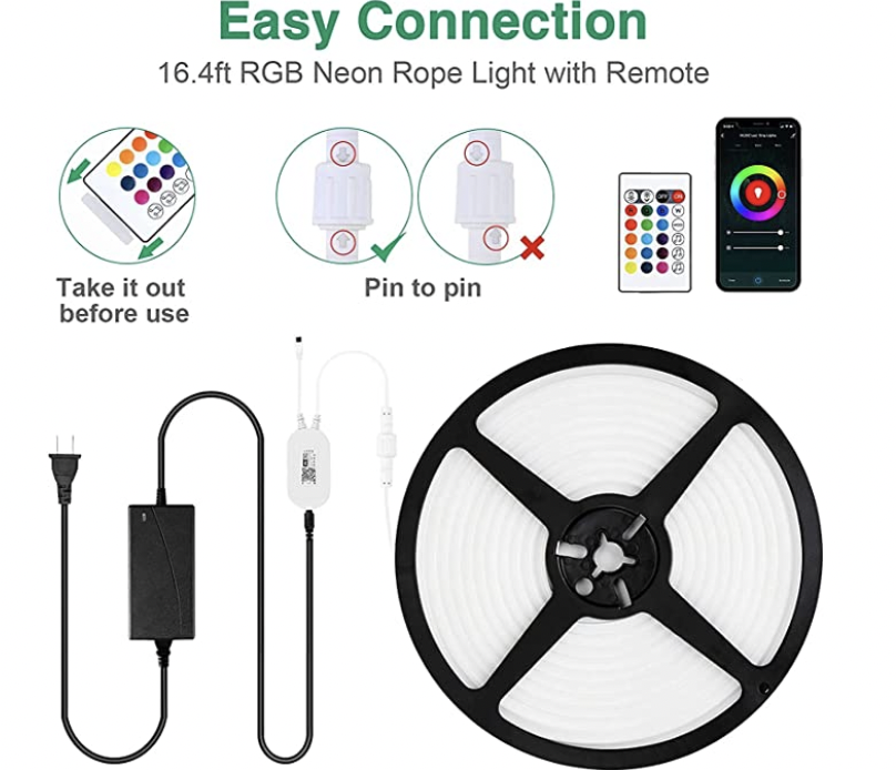 12V RGB неоновая веревочная лампа