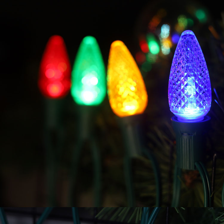 UL C9 Minleon Светодиодные сменные лампы Multi Christmas Bulb