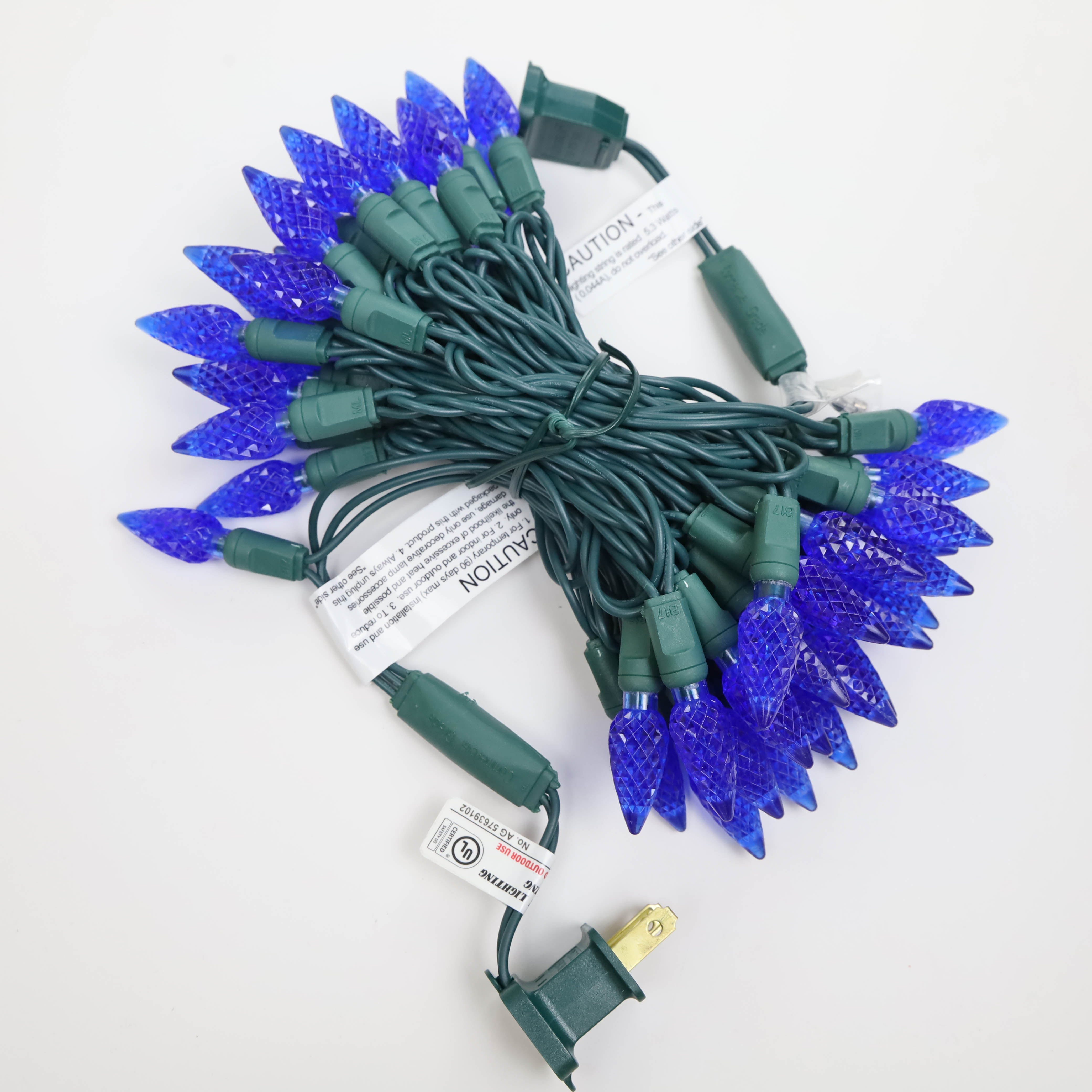 UL C6 Голубые клубничные рождественские огни