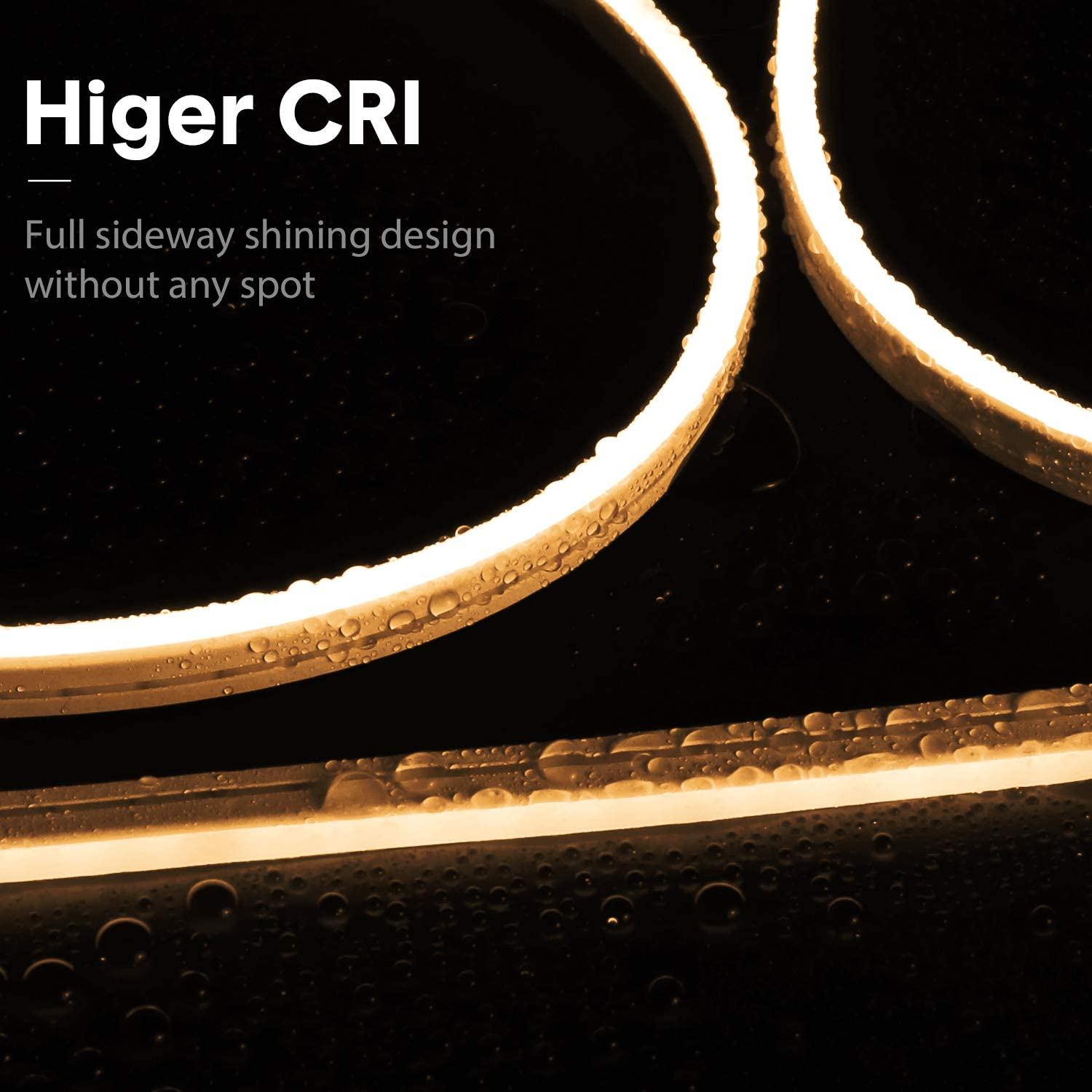 12V теплый белый неоновый свет веревки