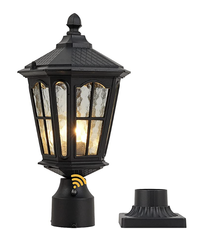 От заката до рассвета уличный фонарь с 3-дюймовым основанием для крепления на пирсе