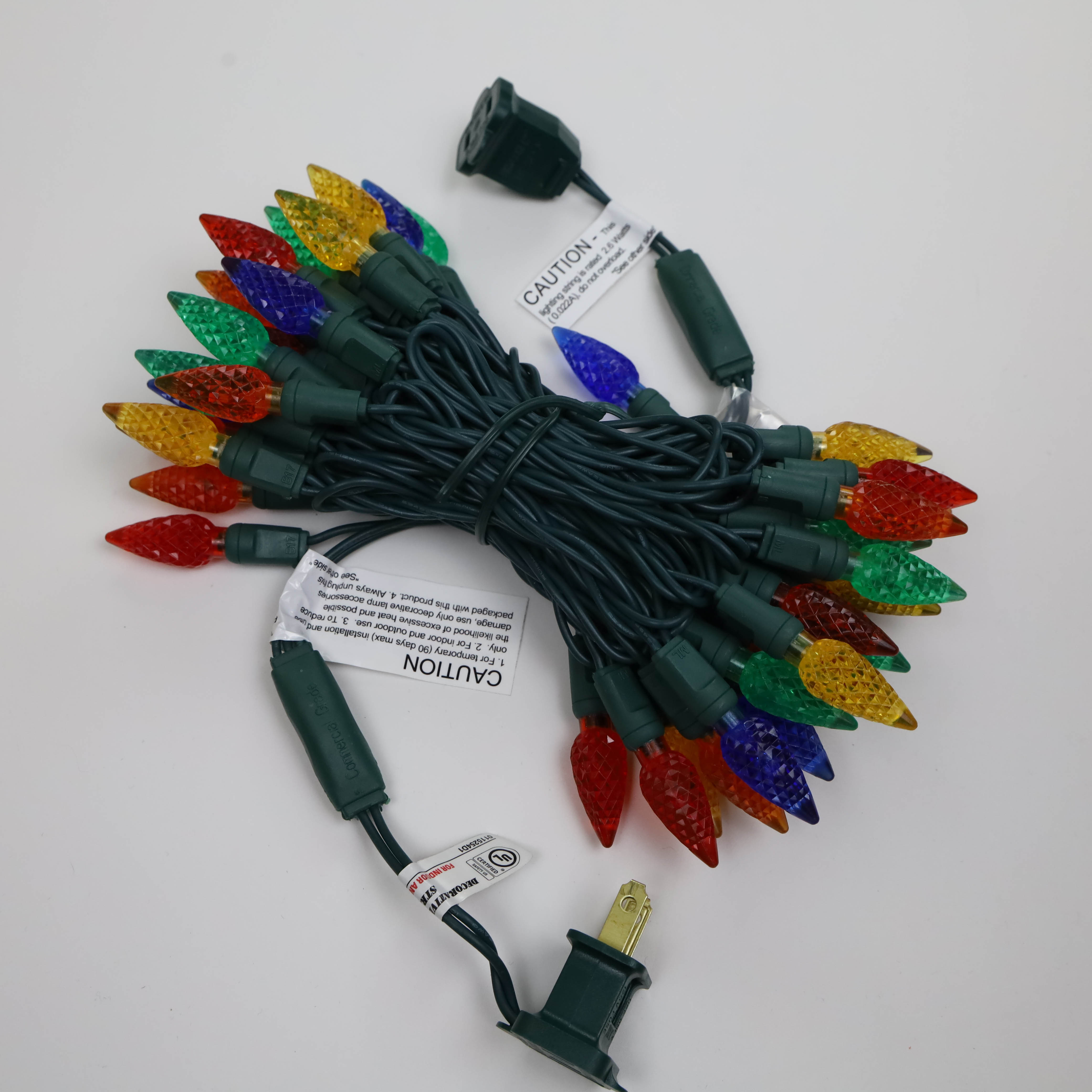 Multi UL Водонепроницаемые светодиодные рождественские огни C6 с клубникой 