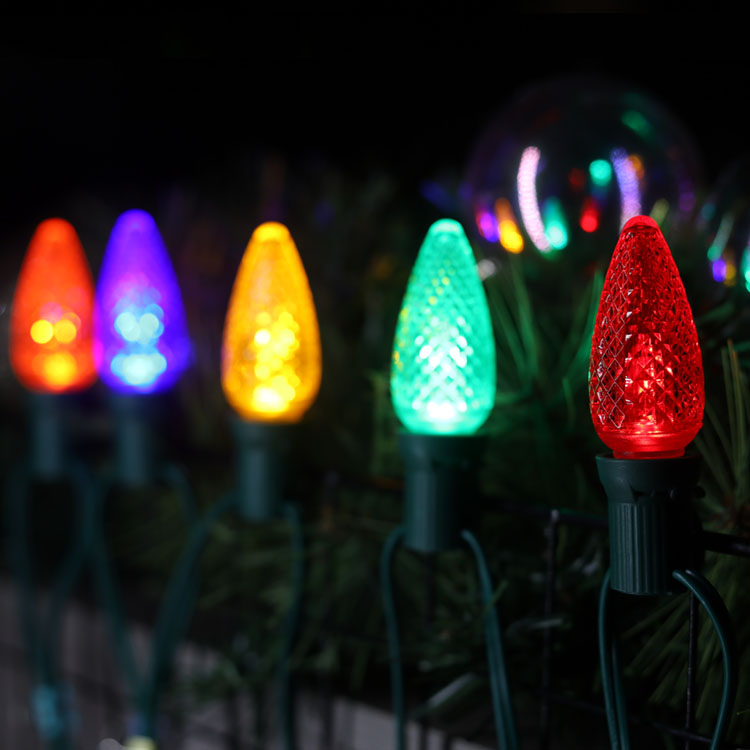 UL C9 Minleon Светодиодные сменные лампы Multi Christmas Bulb