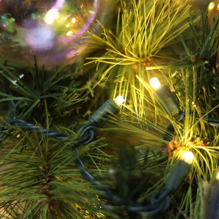 широкоугольная мини-светодиодная гирлянда 5 мм для использования на открытом воздухе, теплая белая строка рождественского света UL