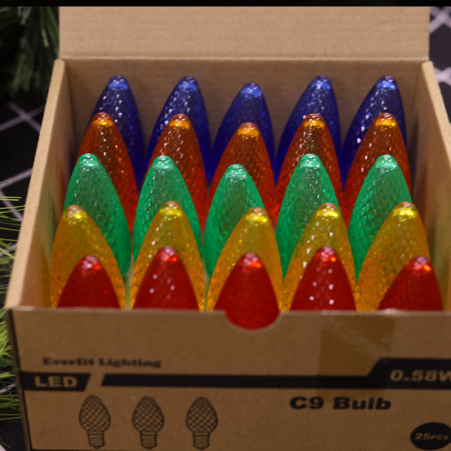 UL C9 Minleon Светодиодные сменные лампы Multi Christmas Bulb