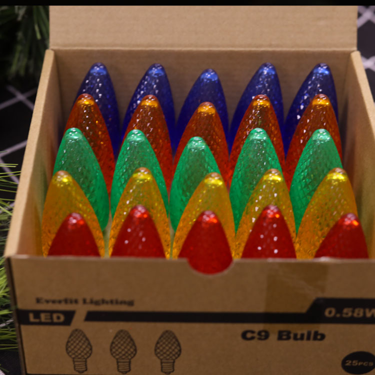 UL C9 Minleon Светодиодные сменные лампы Multi Christmas Bulb