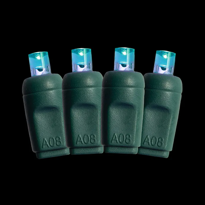 50L 5MM Бирюзовые светодиодные рождественские гирлянды на открытом воздухе водонепроницаемые