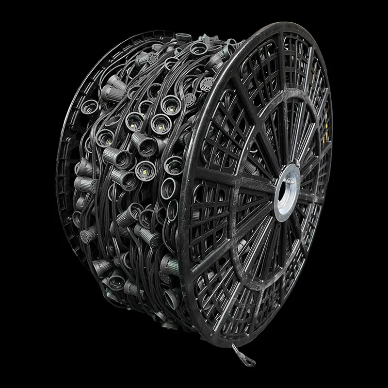 Розеточный шнур C9 SPT-2, 1000 футов, шаг 12 дюймов, черный